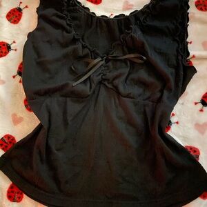 Brandy Melville Bow Black Women's Top